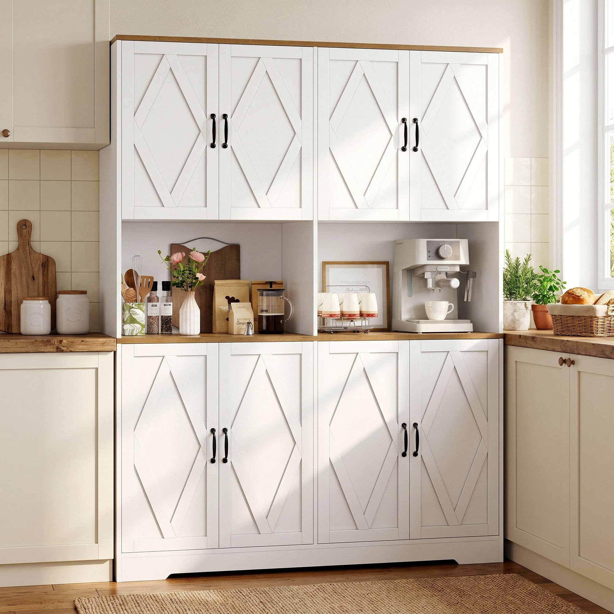 Wade Logan® 4-Door Pantry Storage Cabinet & Reviews | Wayfair